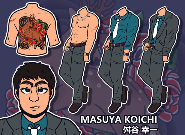 Masuya Koichi Character Reference (Like A Dragon OC)